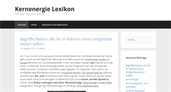 Desktop Screenshot of kernenergie-lexikon.de